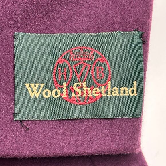 Vintage 90s Norm Thompson Wool Cashmere Blend Blazer Jacket Womens Size 6 Purple - Picture 9 of 11